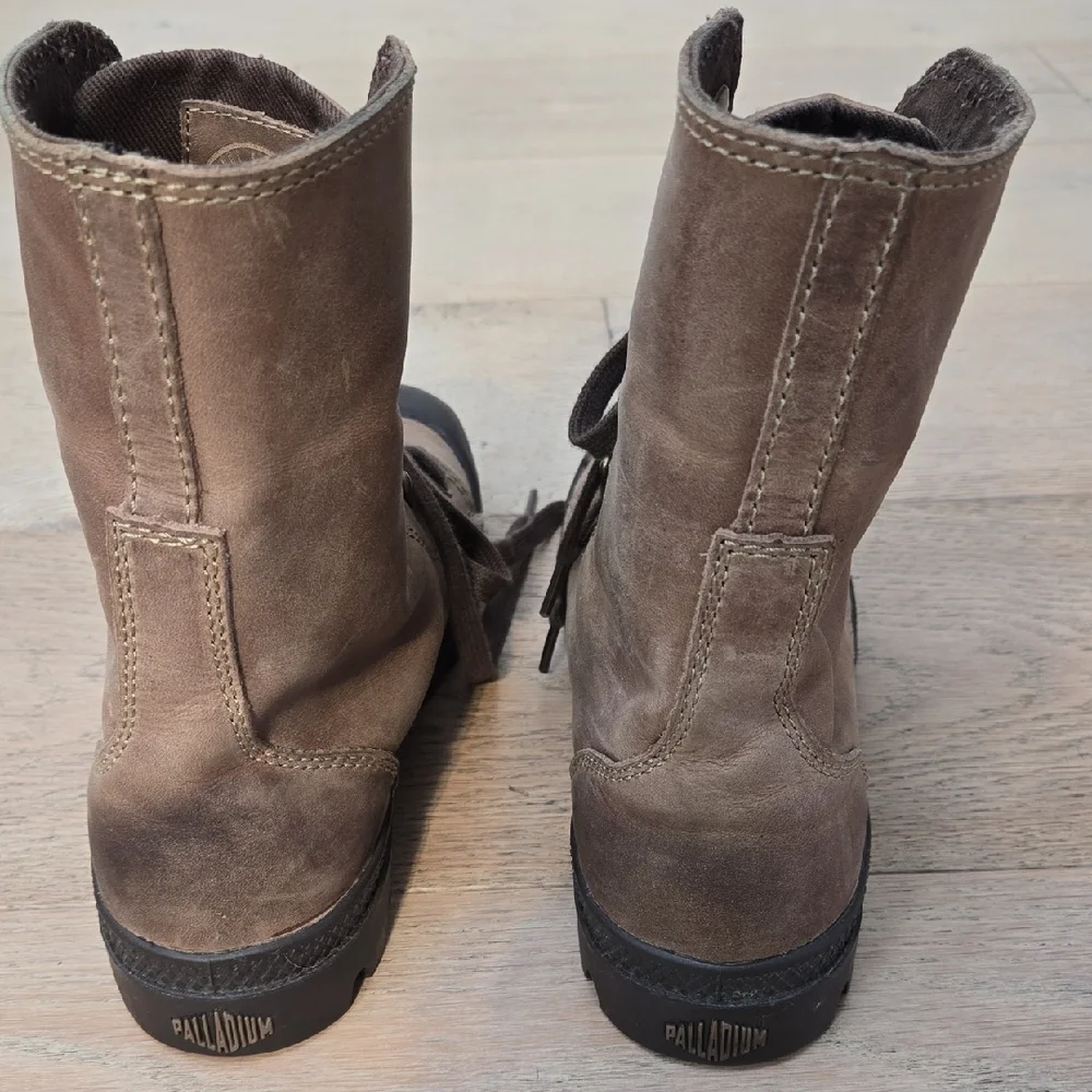 Palladium Brown Combat Boots Size 8.5 - Picture 6 of 8
